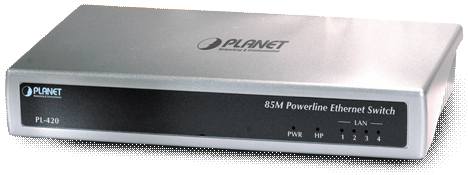 PL-420 85M Powerline to Ethernet Bridge with 4-Port Switch