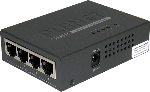 POE-400 4-Port IEEE 802.3af Power Over Ethernet Injector Hub
