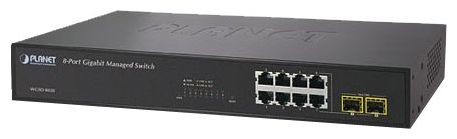 WGSD-8020 8-Port 10/100/1000Mbps with 2 Shared SFP Managed Switch