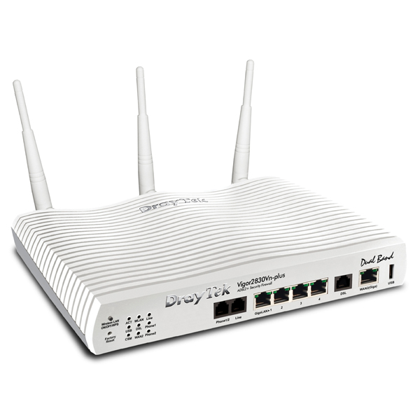 DrayTek Vigor 2860n Plus Triple-WAN VDSL/ADSL2+ Broadband Router