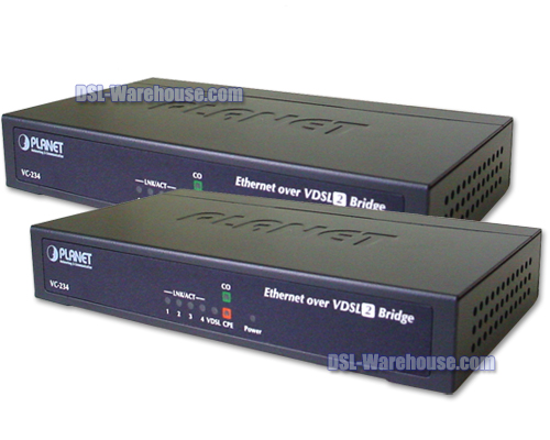 Planet Technology VC-234 4-Port Ethernet Extender 2-Pack