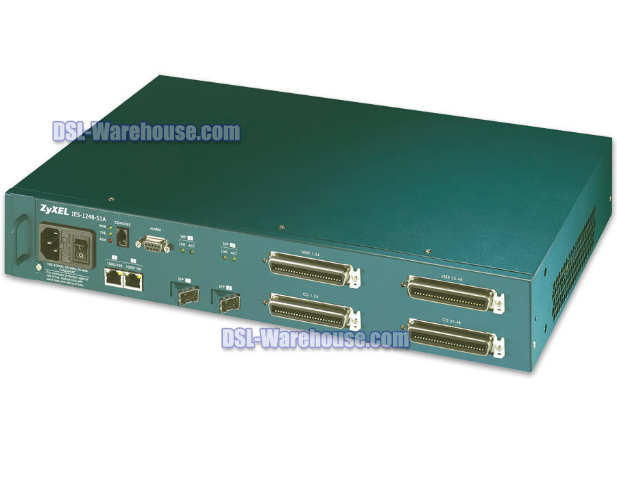 ZyXEL IES-1248 Hardened ADSL 2+ 48 Port IP DSLAM - AC Power